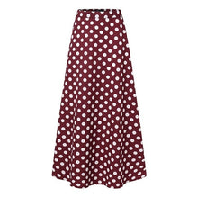 Load image into Gallery viewer, Women Vintage High Waist Polka Dot Skirts Summer Bohemian Long Skirts Casual Beach Party Vestido Faldas Saia Femme Jupe 7
