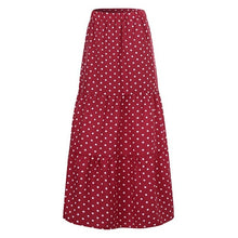 Load image into Gallery viewer, Women Vintage High Waist Polka Dot Skirts Summer Bohemian Long Skirts Casual Beach Party Vestido Faldas Saia Femme Jupe 7

