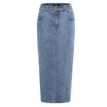 Load image into Gallery viewer, High Waist Long Denim Skirt Women Casual Jeans Pencil Bodycon Maxi Skirts Jupe Longue Femme Spodnica
