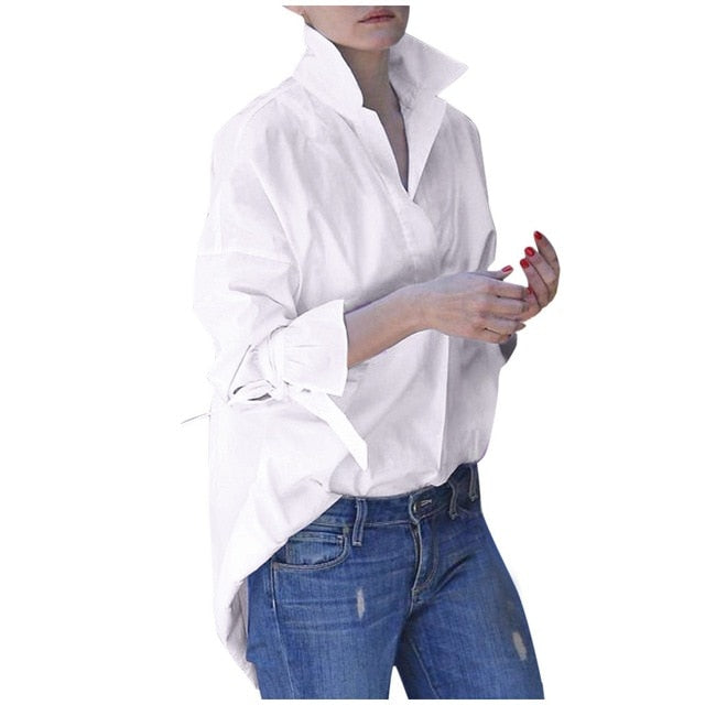 Spring Long Sleeve tops Women Casual shirt top Lapel Shirt 2020