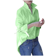 Load image into Gallery viewer, Spring Long Sleeve tops Women Casual shirt top Lapel Shirt 2020
