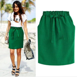 2020 New Spring Summer Elegant Midi Skirts Womens Office