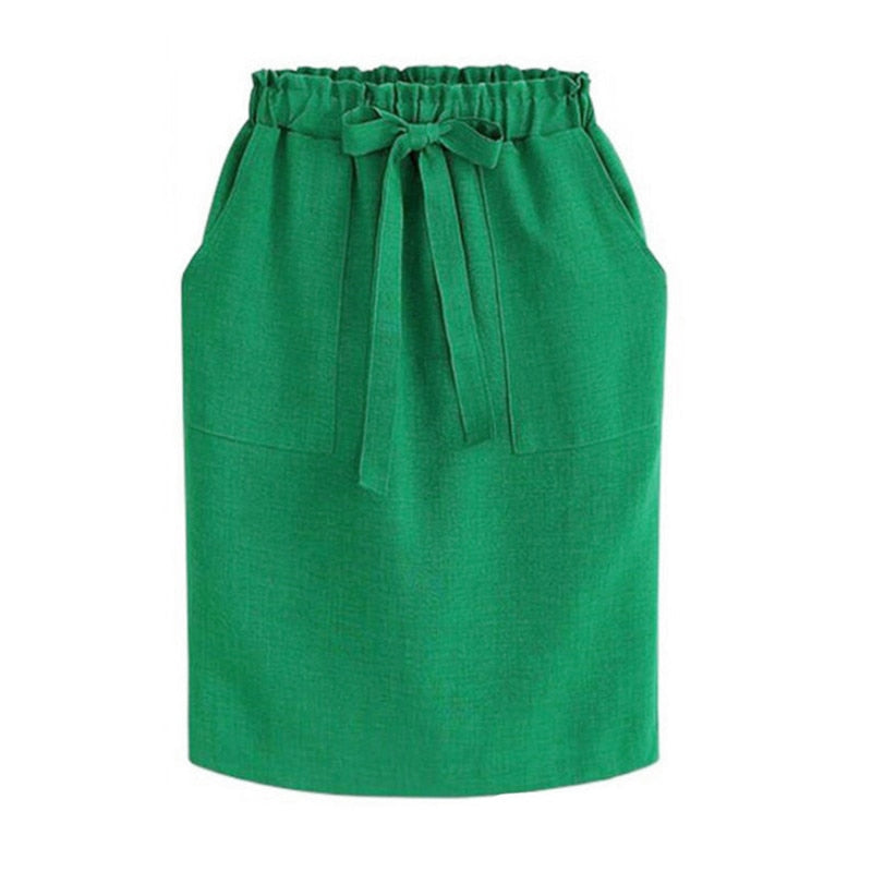 2020 New Spring Summer Elegant Midi Skirts Womens Office